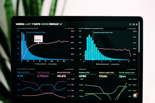 Fintech trading system layout mock